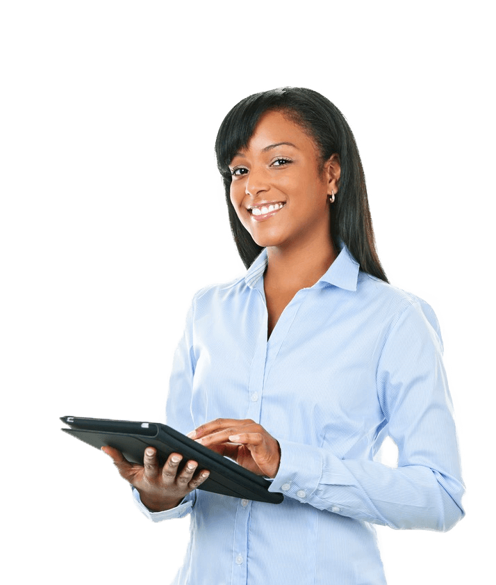 Girl Tablet Transparent PNG Image