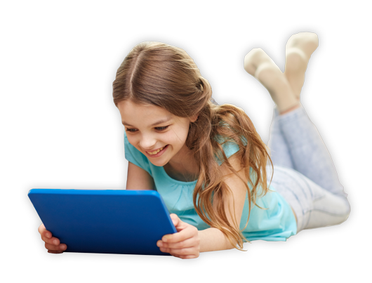 Girl Tablet Transparent PNG Image