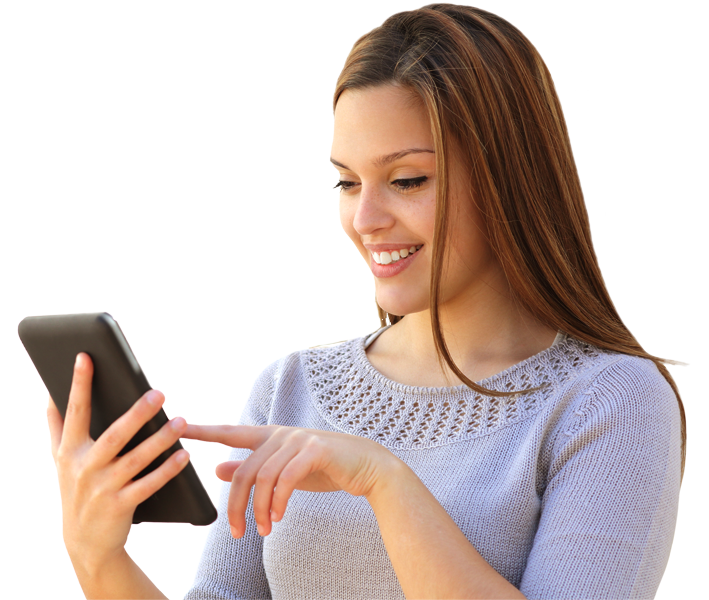 Girl Tablet File Transparent PNG Image