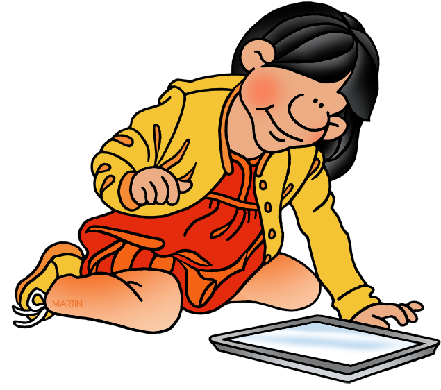 Girl Vector Tablet Transparent PNG Image