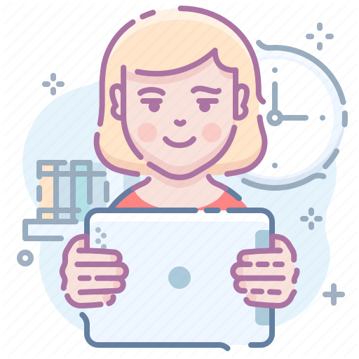 Girl Vector Tablet Transparent PNG Image