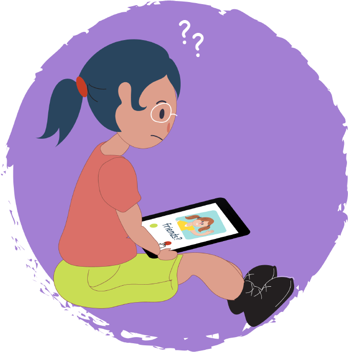 Girl Vector Tablet Transparent PNG Image