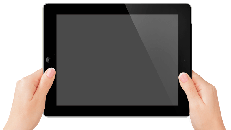 Tablet In Hands Transparent PNG Image