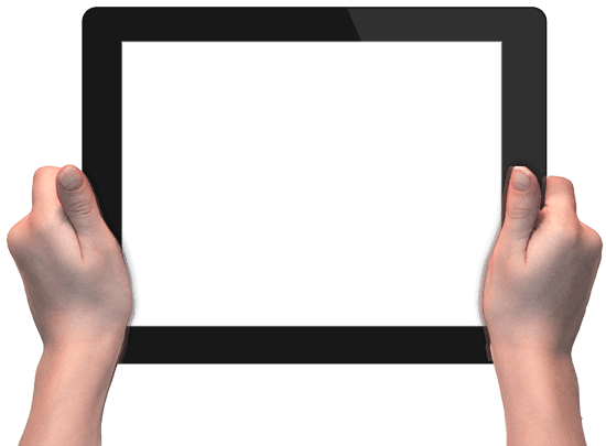 Tablet In Hands Transparent PNG Image
