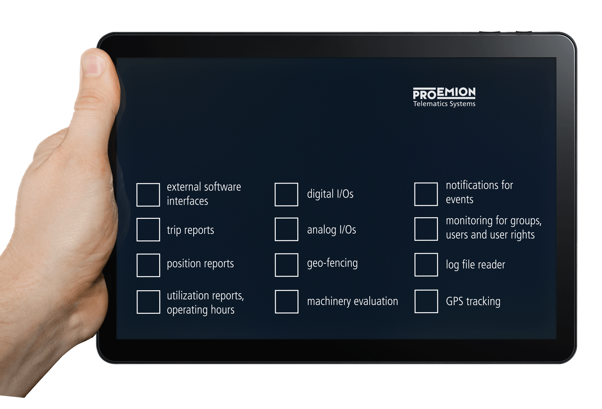 Tablet In Hand Transparent PNG Image