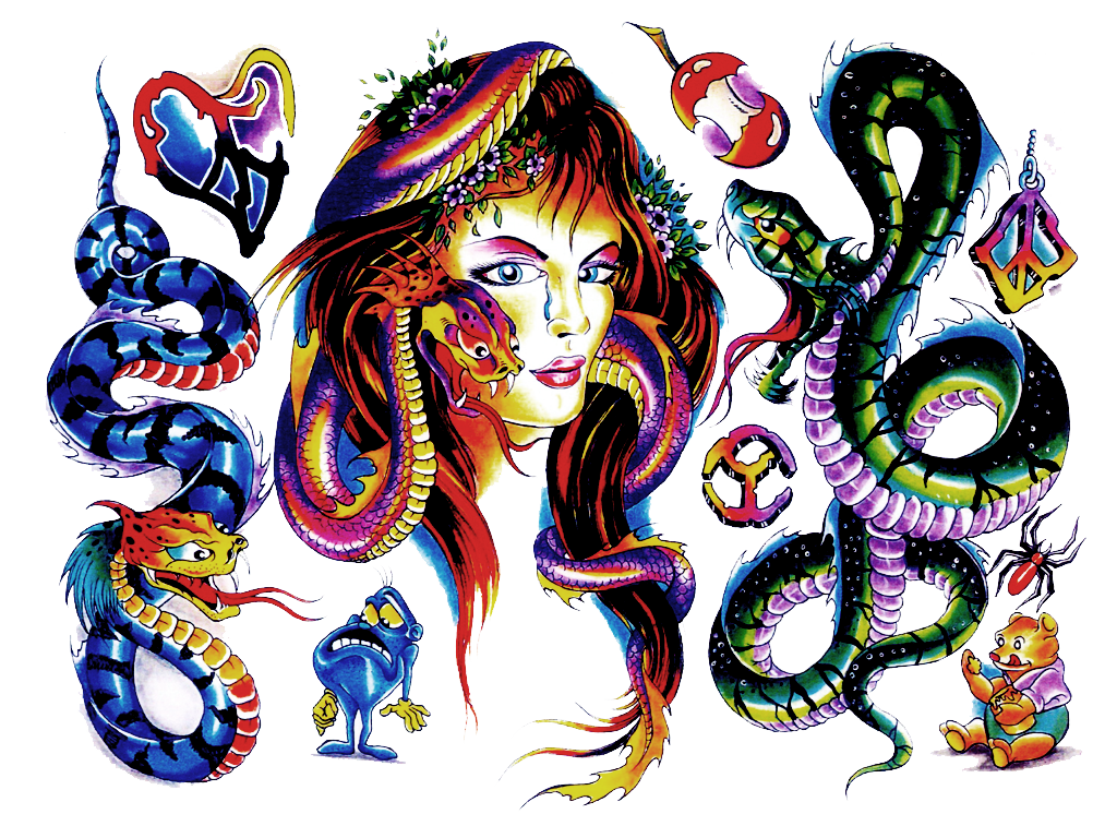 Color Tattoo Background Transparent PNG Image