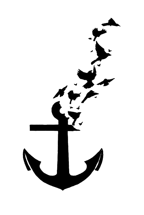 Wall Tattoo Decal Bird Anchor Transparent PNG Image