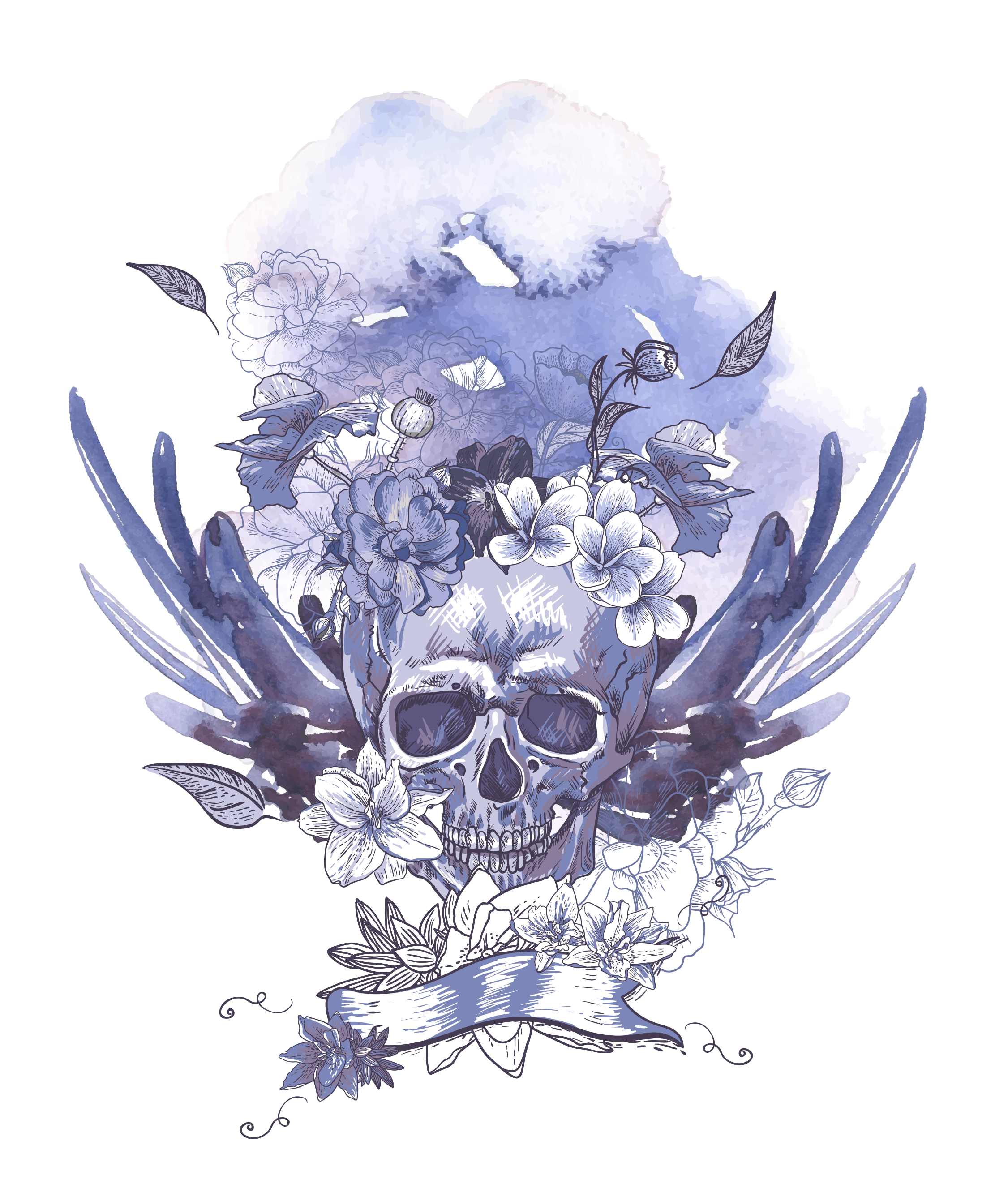 Blue Skull Light Royalty- Human Pattern Symbolism Transparent PNG Image