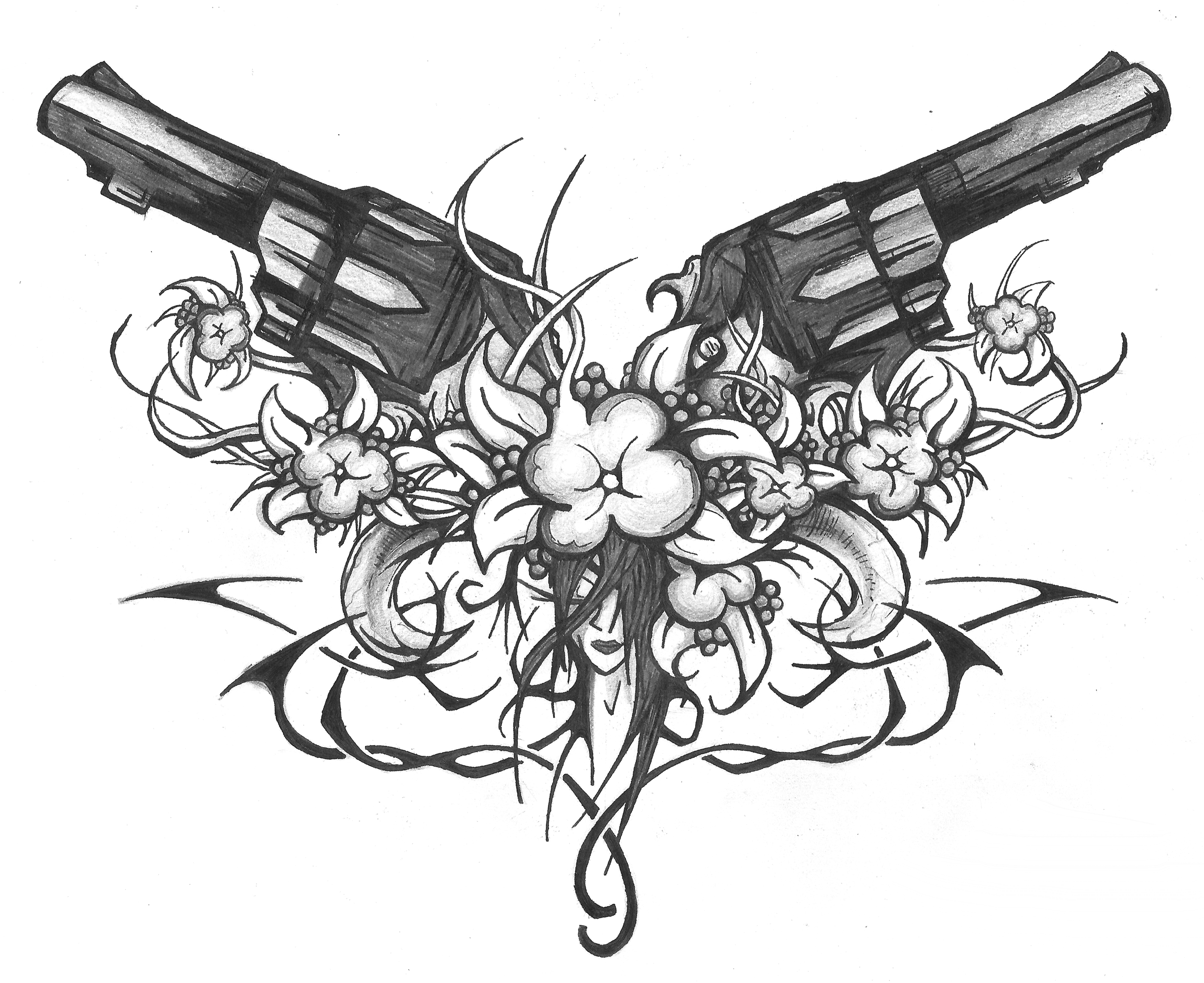 Machine Tattoo Pistol Firearm Sleeve Transparent PNG Image