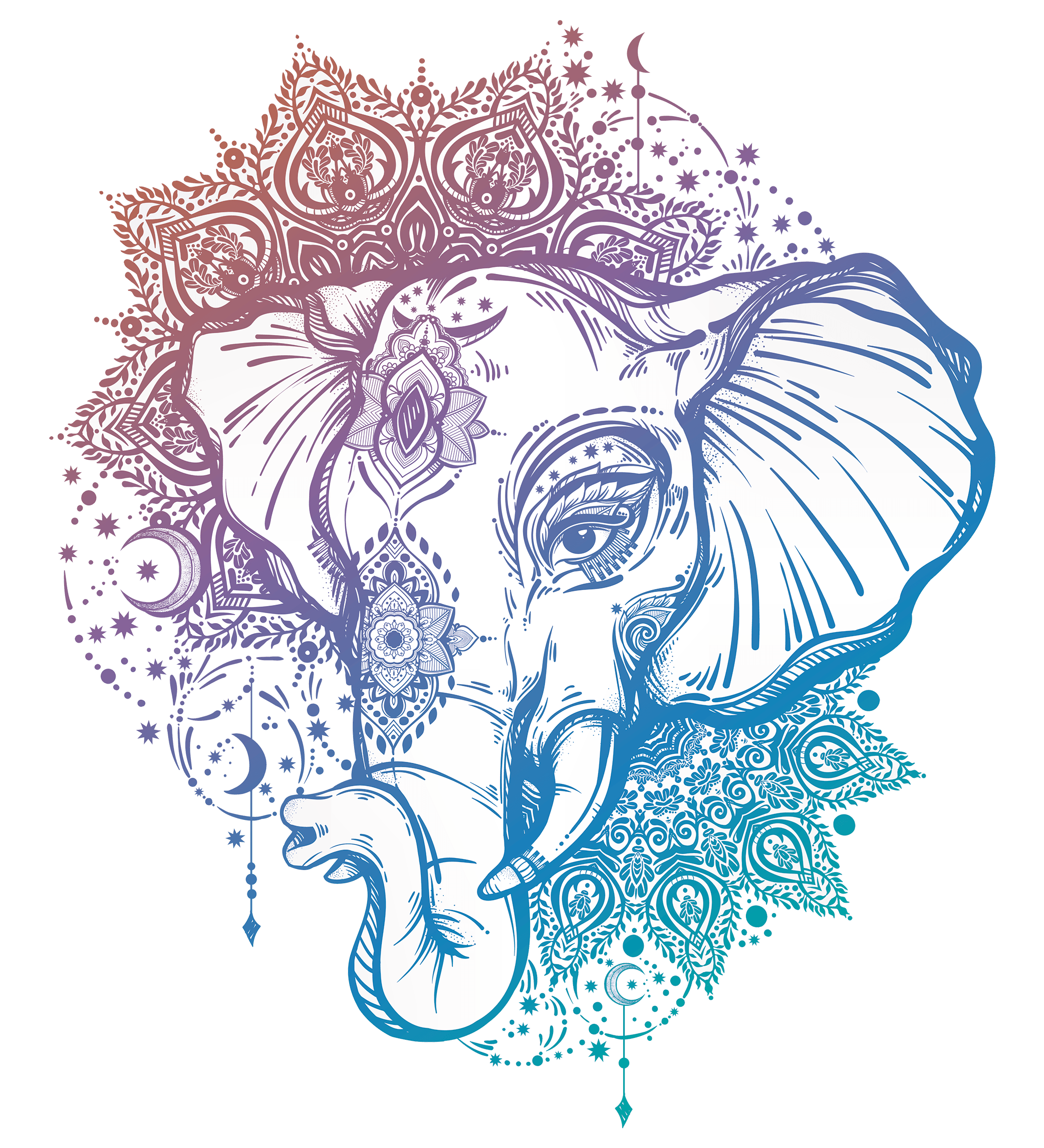 Tattoo Mandala Ganesha Elephant Artist Frame Transparent PNG Image