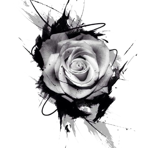 Pink Tattoo Pattern Drawing Rose Transparent PNG Image