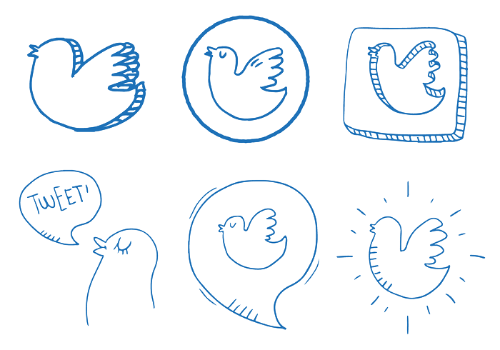 Twitter Vector Set Bird Icon Transparent PNG Image