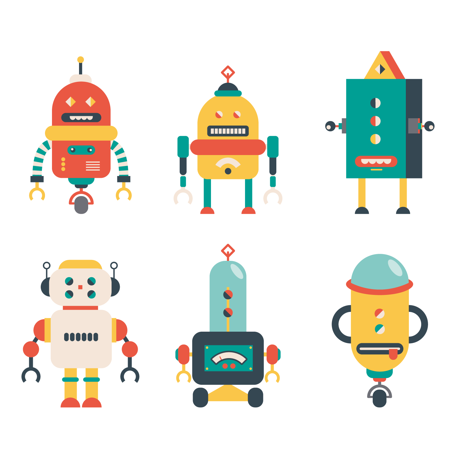 Vector Euclidean Robotics Robot Icon Transparent PNG Image