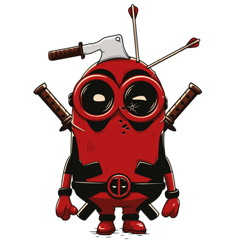 Machine Tshirt Deadpool Robot Minions Transparent PNG Image