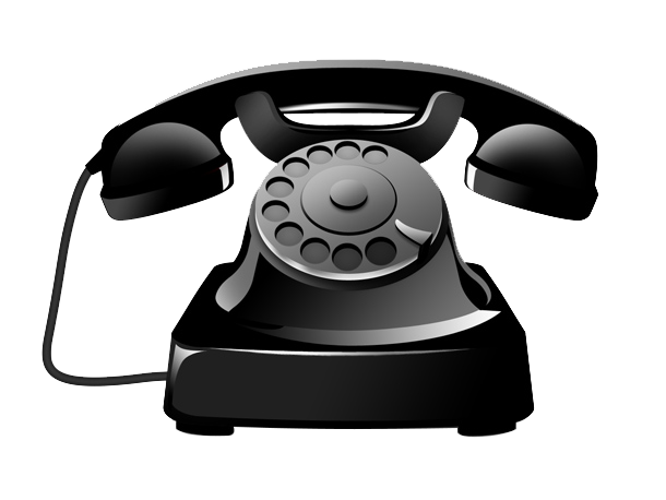 Antique Black Telephone Icon Transparent PNG Image