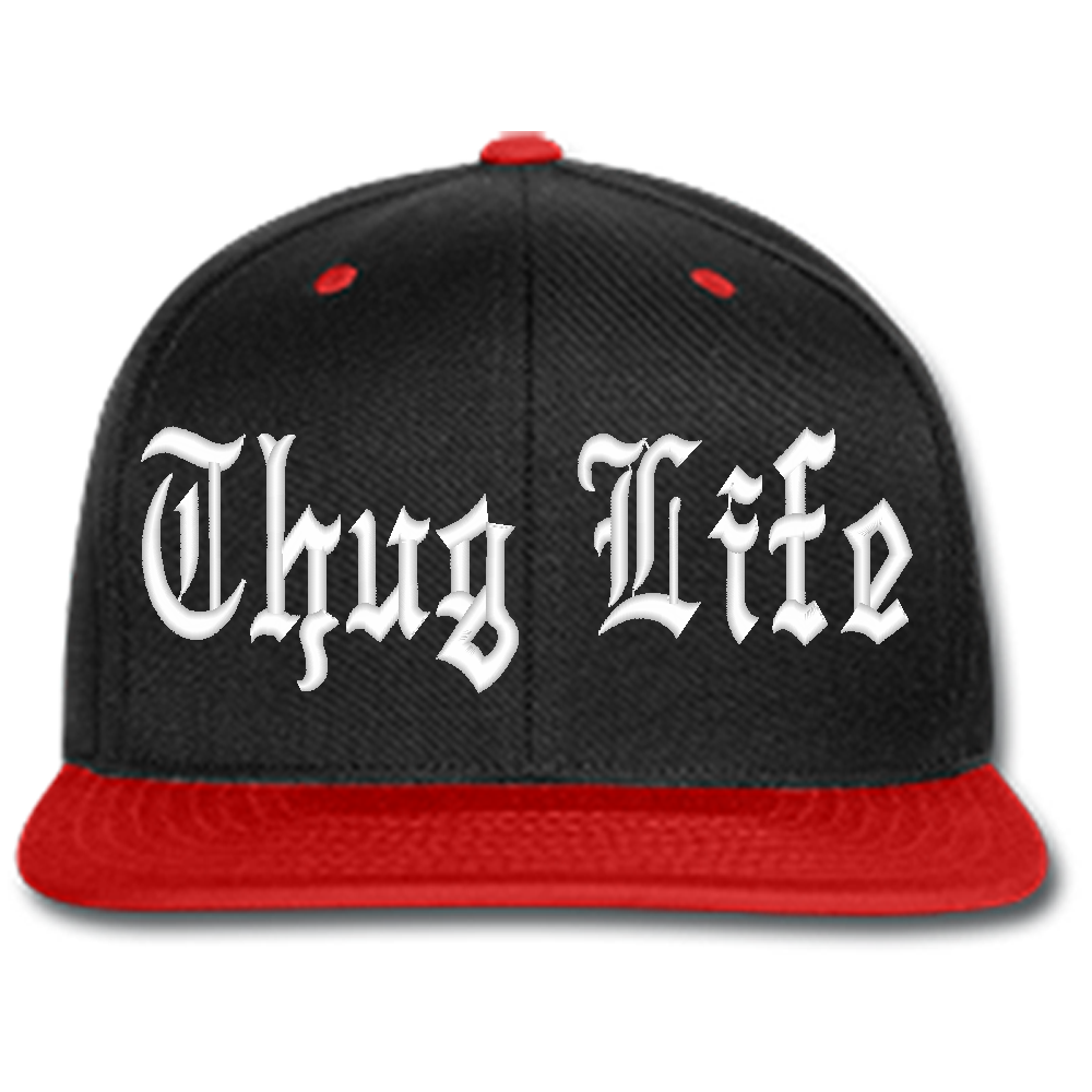 Thug Life Black Hat Transparent PNG Image