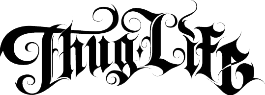 Thug Life Text Transparent PNG Image