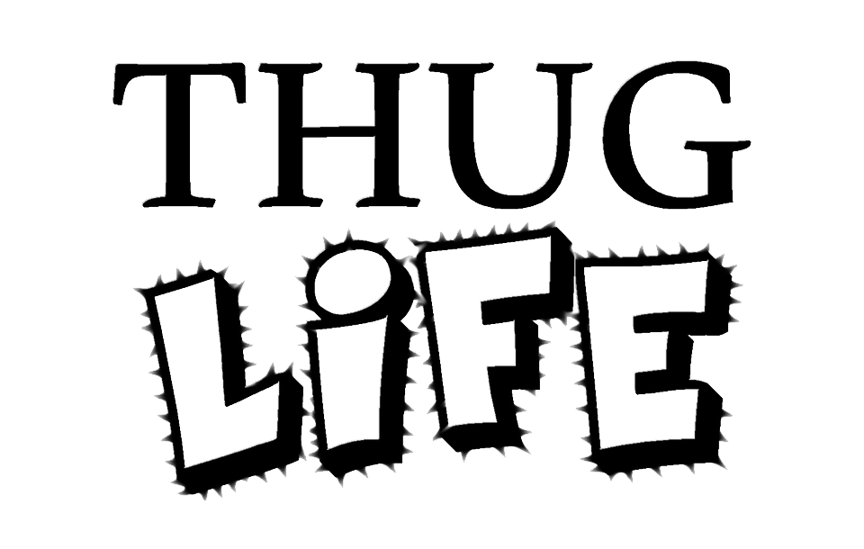Thug Life Text Background Transparent PNG Image