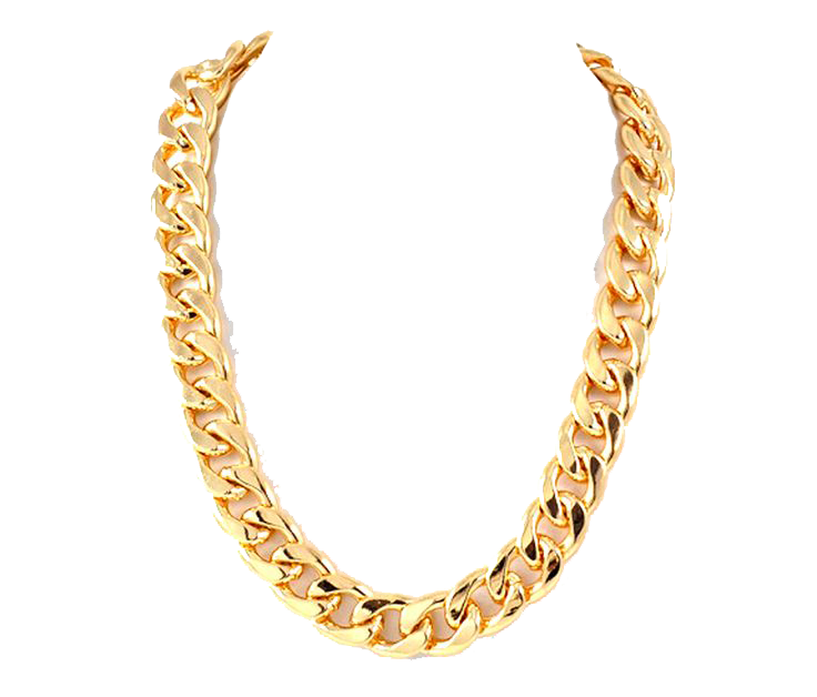 Thug Life Gold Chain Transparent PNG Image