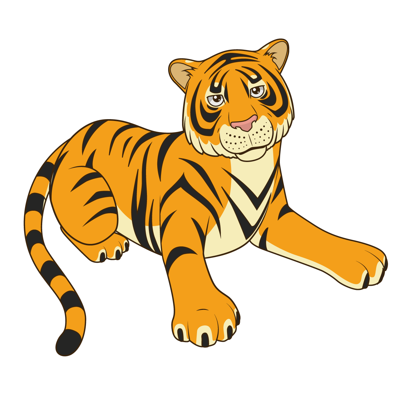 Tiger Black Cartoon Illustration Panther Transparent PNG Image