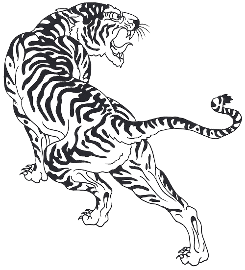 And Tattoos Art Felidae Cat Tiger Transparent PNG Image