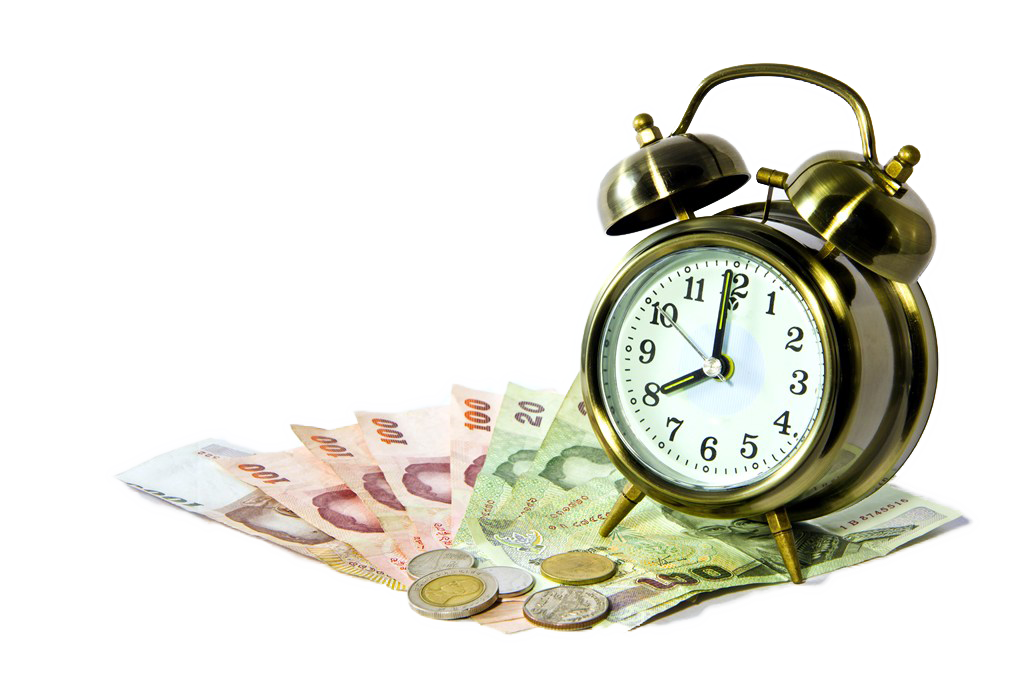Money Alarm Clock Is Time Transparent PNG Image