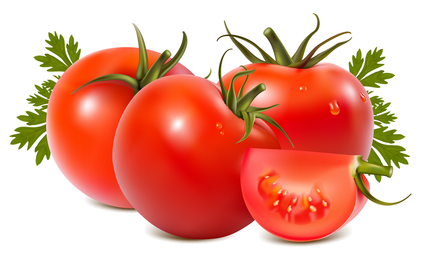 Fresh Juicy Tomatoes Bunch Transparent PNG Image