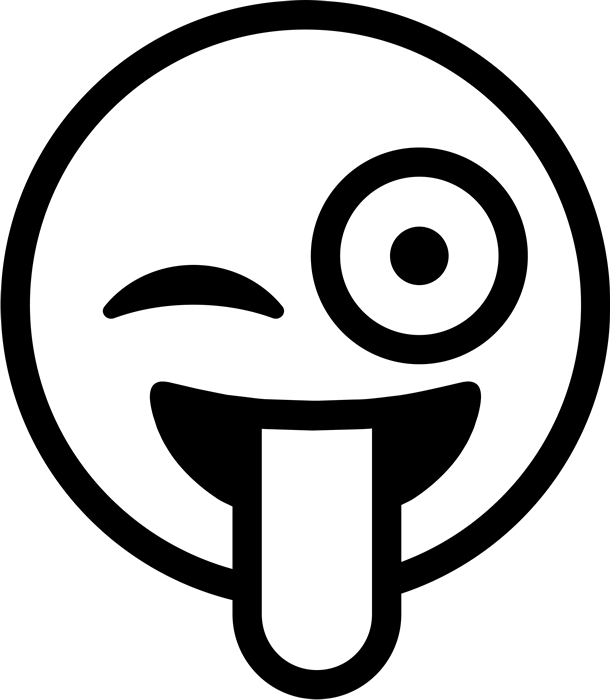 Funny Tongue Emoji Transparent PNG Image