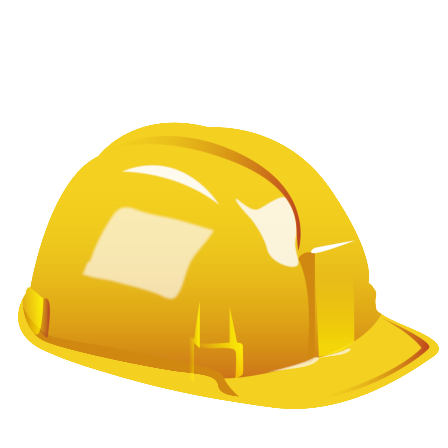Helmet Cap Hard Hat Yellow Frame Transparent PNG Image