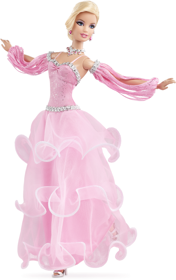 Pink Doll Dress Barbie Transparent PNG Image