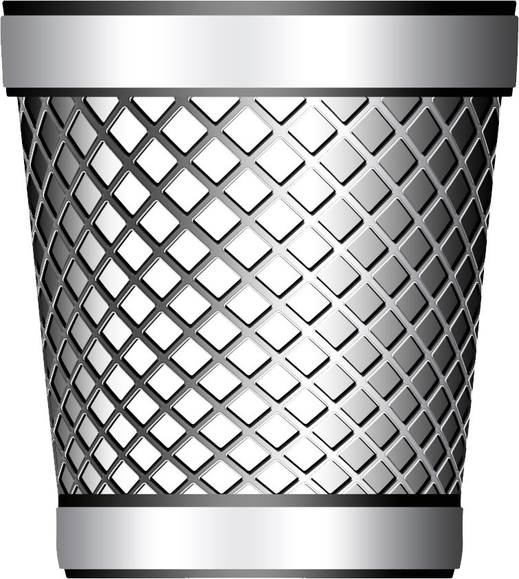 Bin Trash Silver Transparent PNG Image