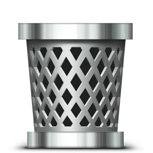 Bin Trash Silver Transparent PNG Image