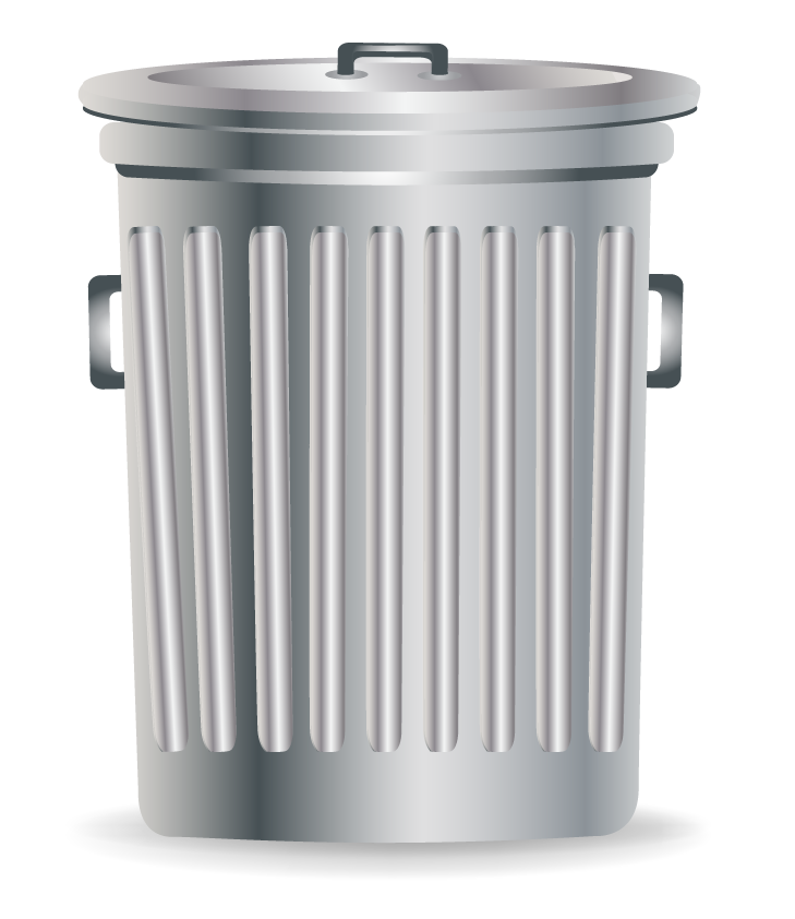 Bin Trash Silver Transparent PNG Image