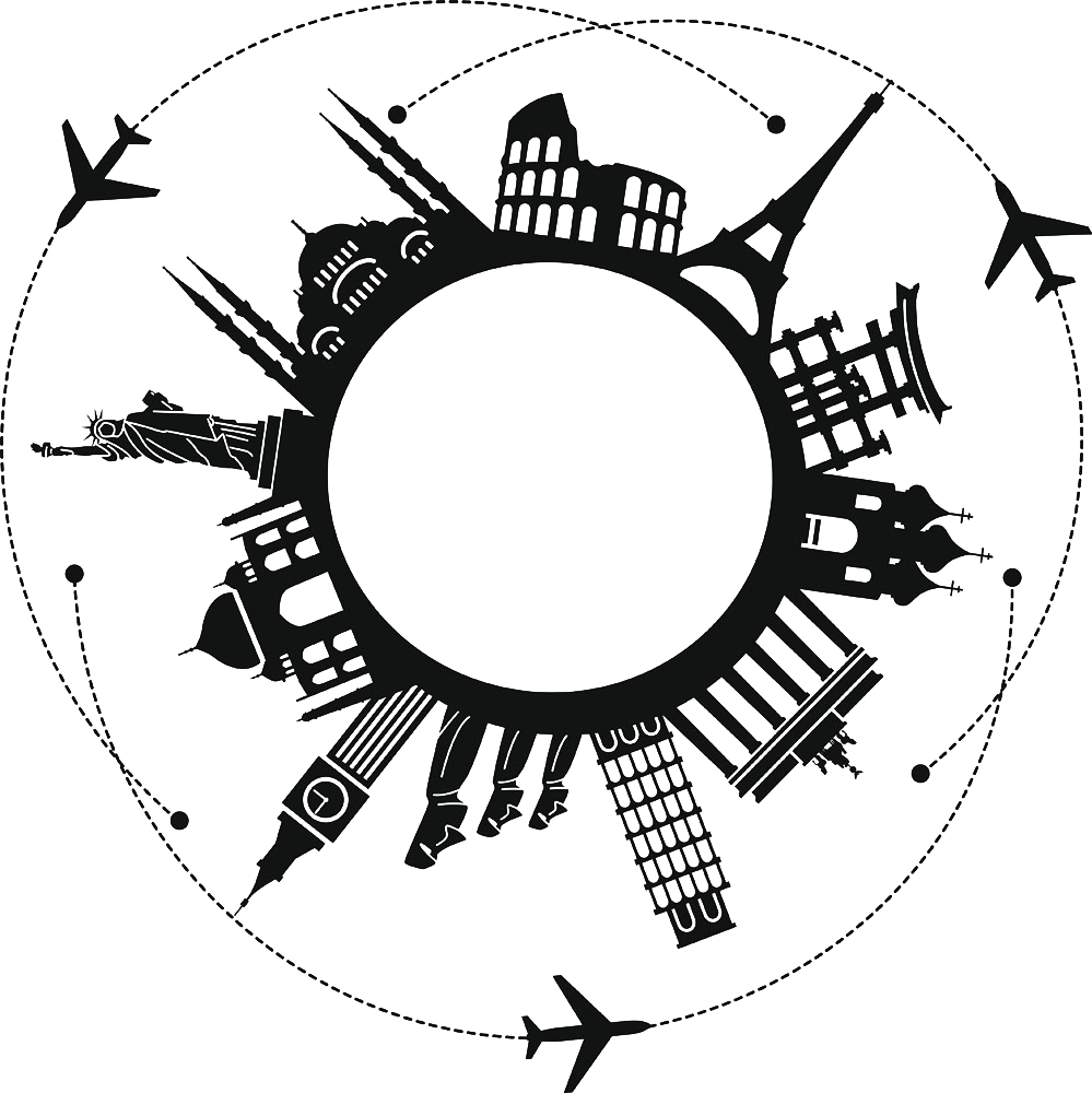 Travel Global Illustration Landmark Drawing Icon Transparent PNG Image