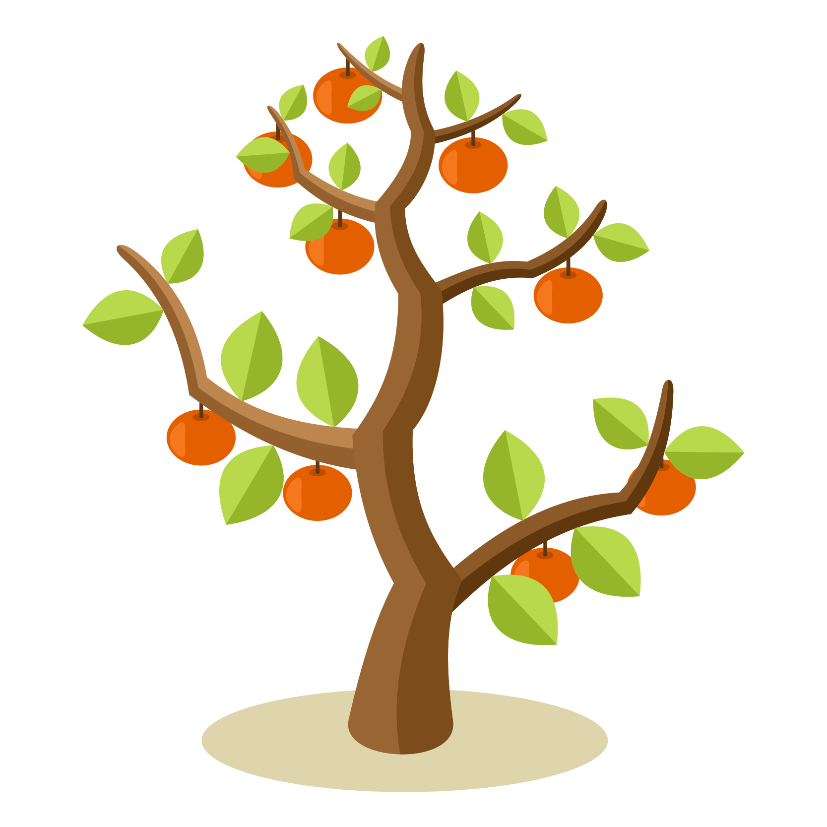Vector Fruit Tree Apple Transparent PNG Image