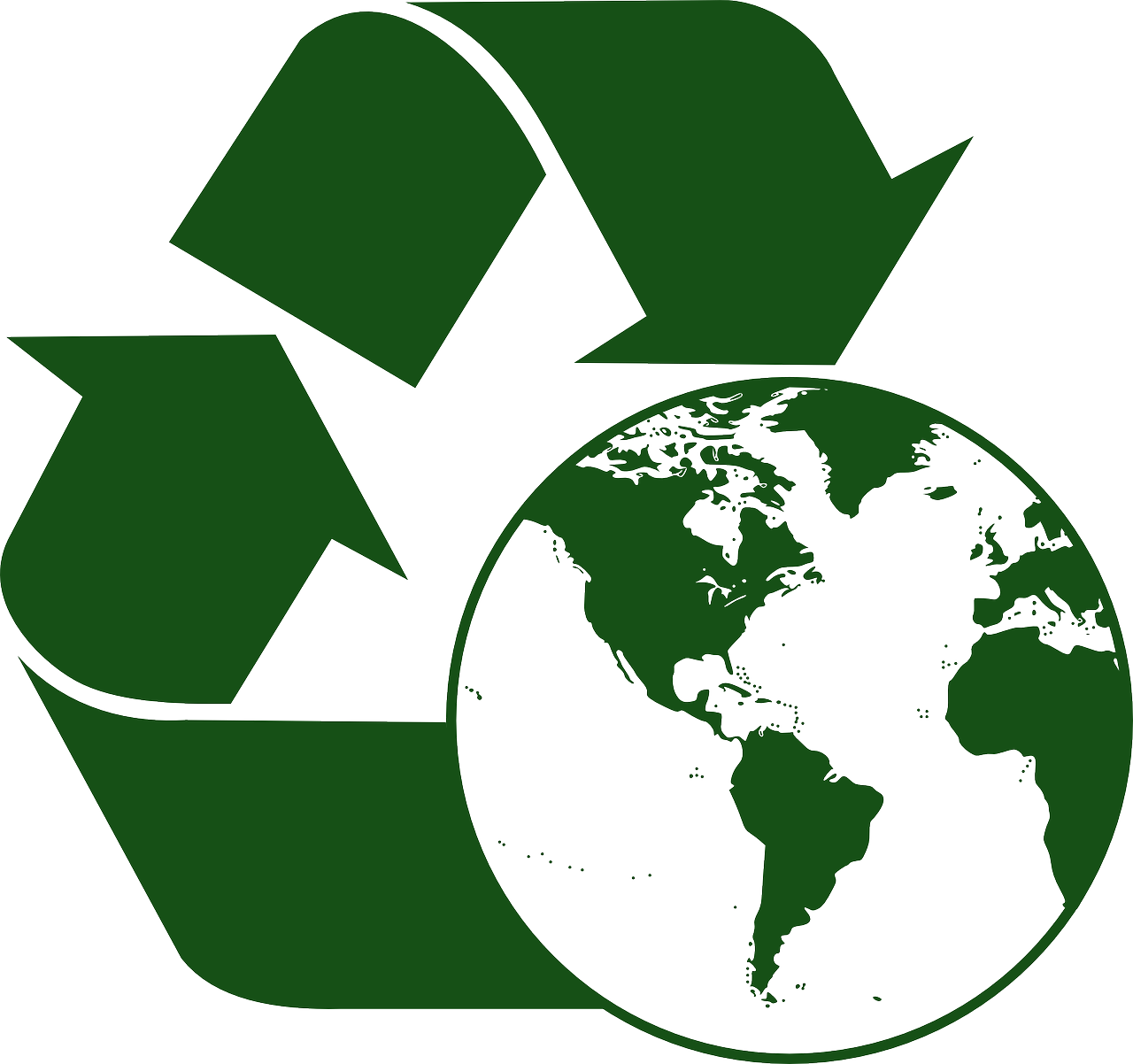 Recycle World Globe Map Transparent PNG Image
