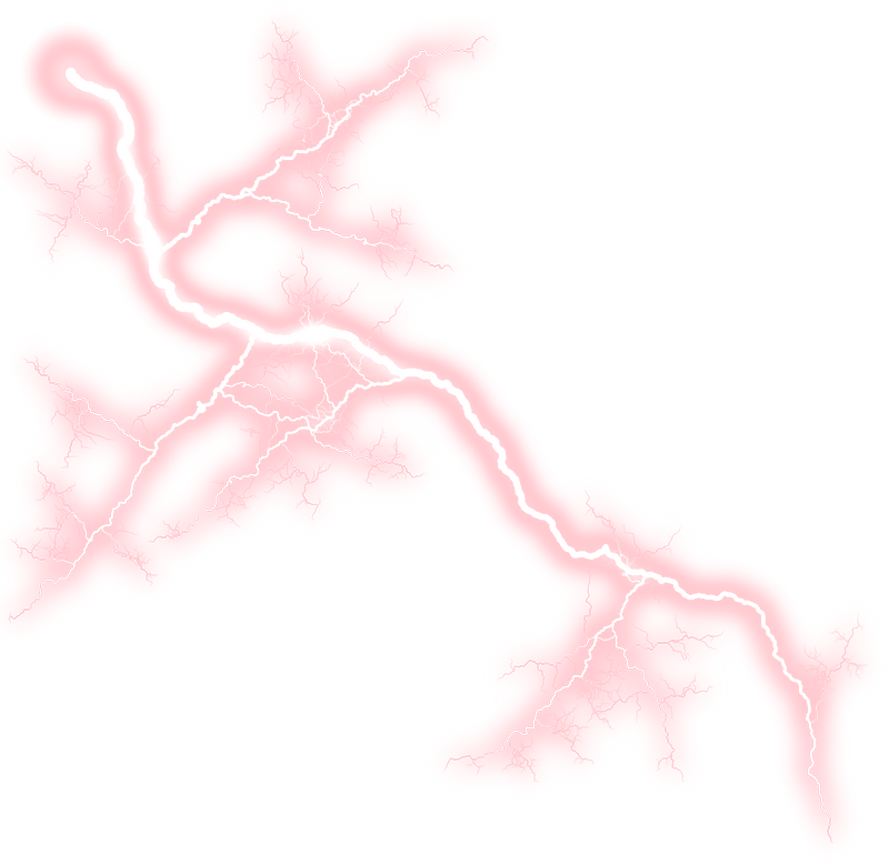Pink Weather Square Red Lightning Transparent PNG Image