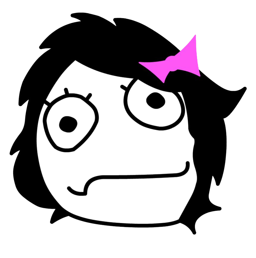 Girl Trollface Transparent PNG Image
