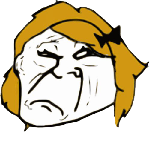 Girl Trollface Transparent PNG Image
