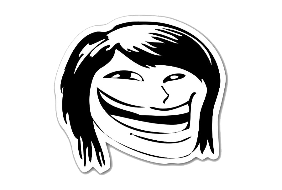 Girl Trollface Transparent PNG Image