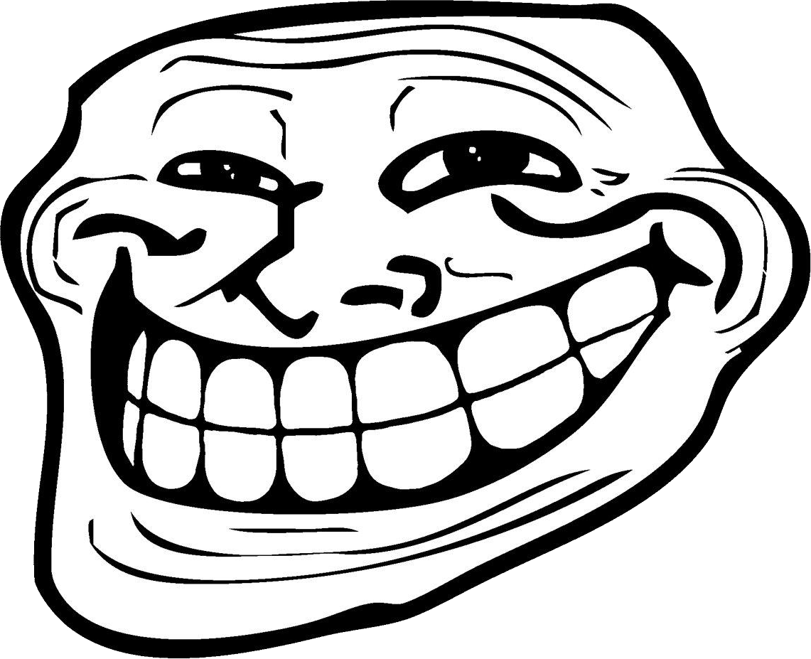 Trollface Man Transparent PNG Image
