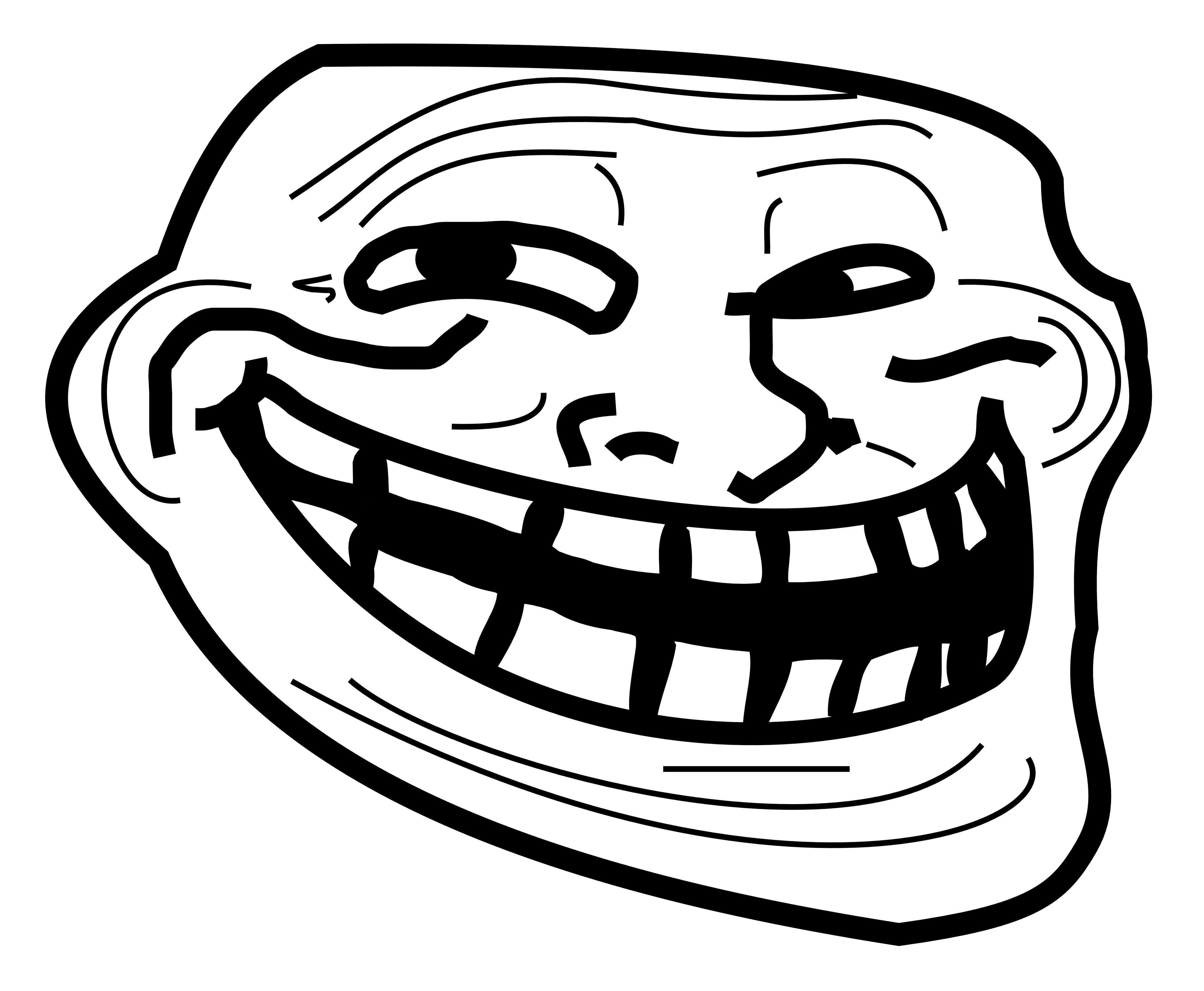 Meme Trollface Transparent PNG Image