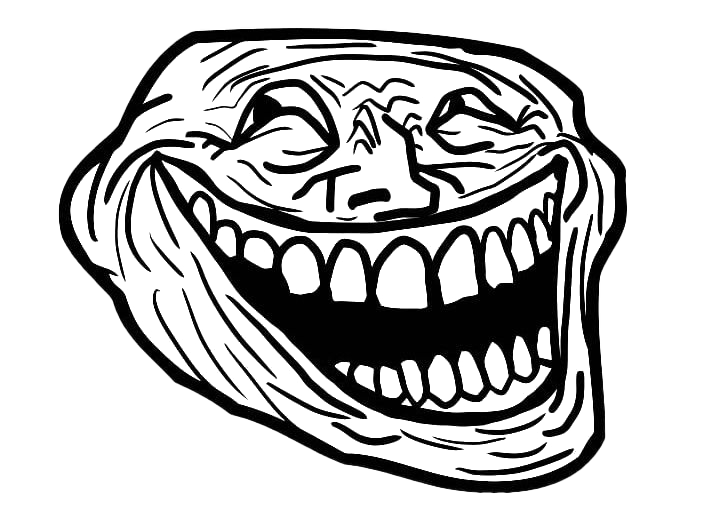 Meme Trollface Transparent PNG Image