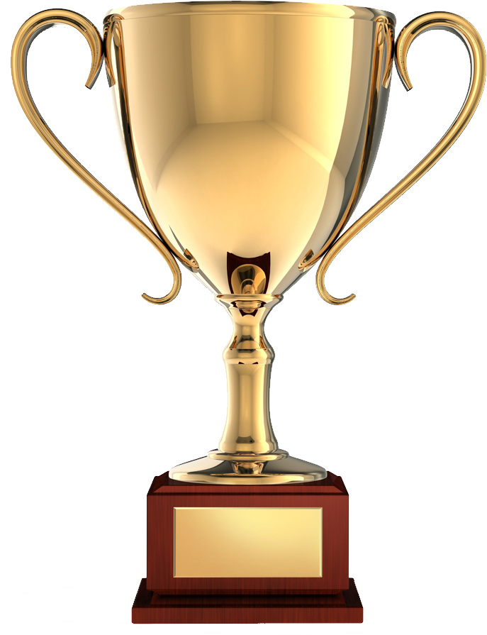 Golden Victory Cup Transparent PNG Image