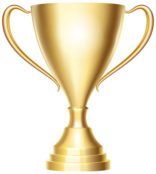 Golden Victory Cup Transparent PNG Image