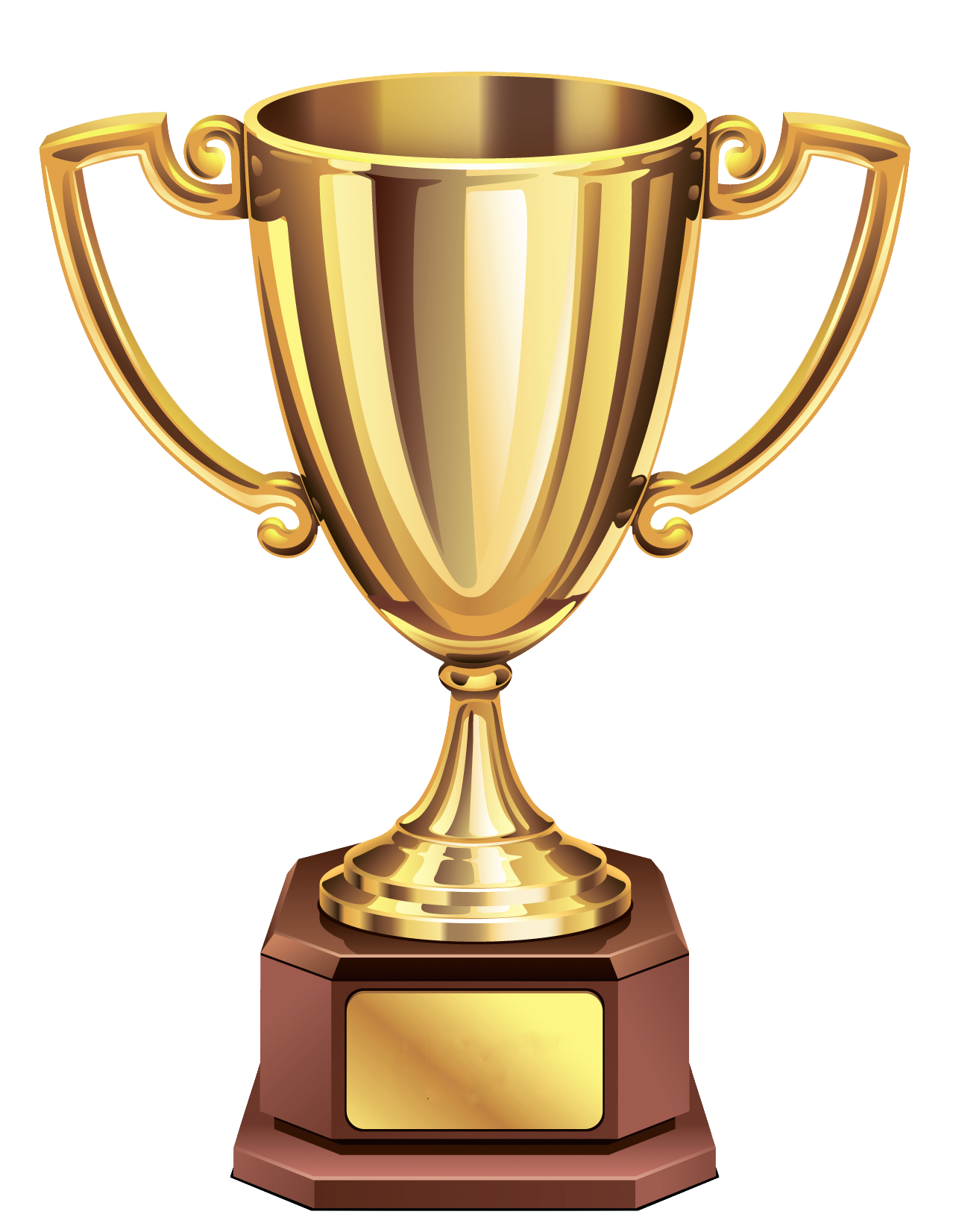 Golden Victory Cup Transparent PNG Image