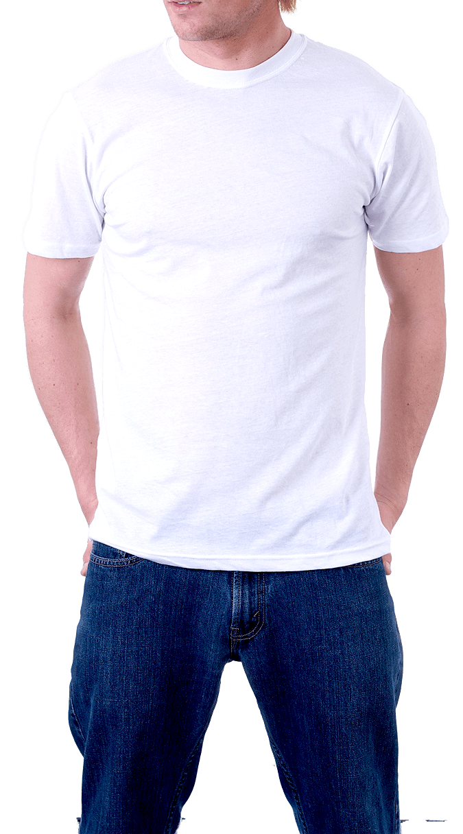 Man In White T-Shirt Transparent PNG Image