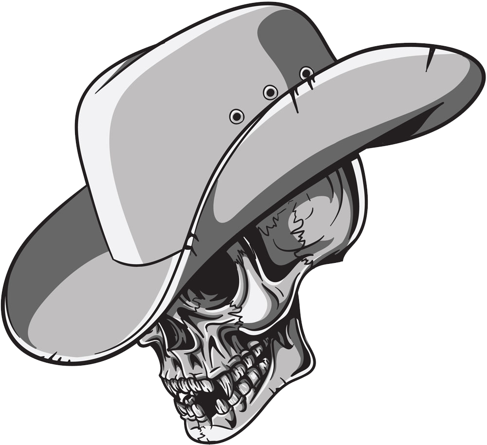 T-Shirt Hat Skull Cowboy Transparent PNG Image