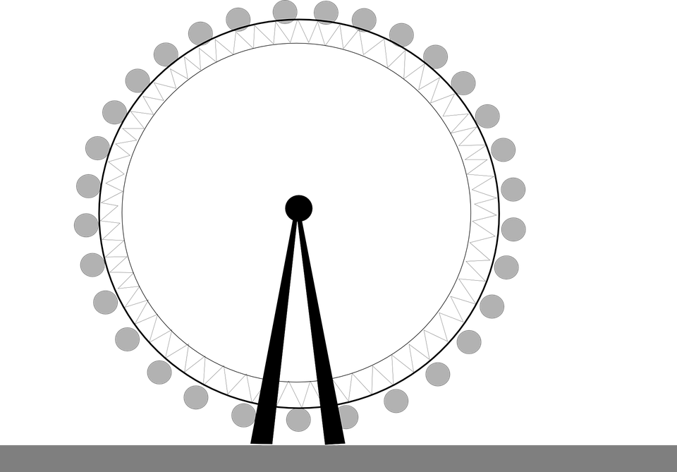 London Eye Background Transparent PNG Image
