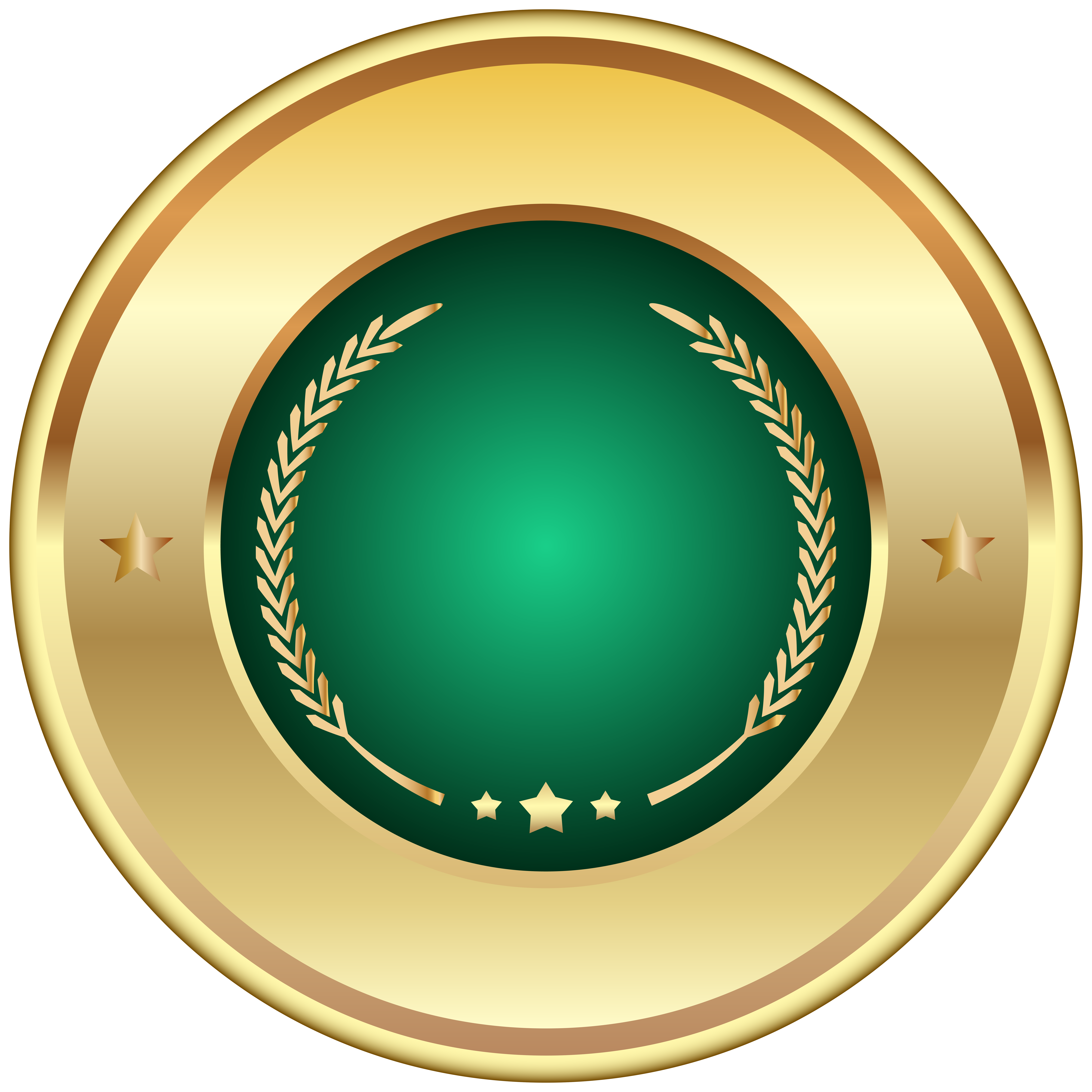 Green Badge Seal Transparent PNG Image
